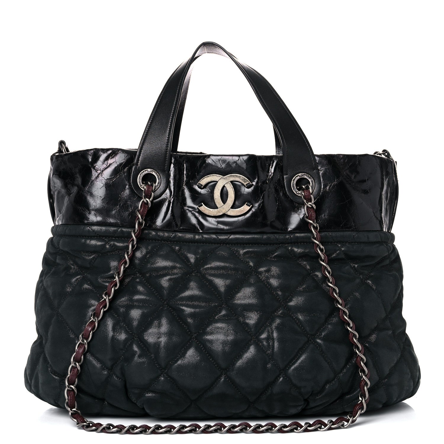 Chanel Iridescent Calfskin Quilted Large In The Mix Tote Black 1 of 27