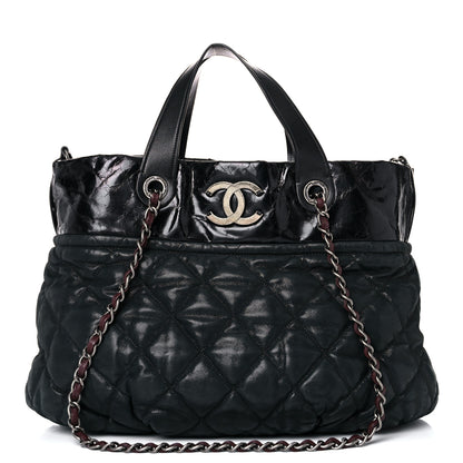 Chanel Iridescent Calfskin Quilted Large In The Mix Tote Black 1 of 27
