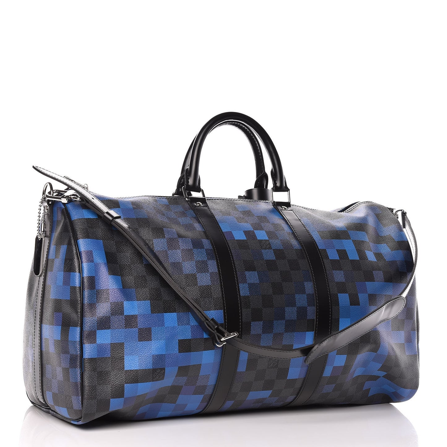 Damier Graphite Pixel Keepall Bandouliere 50 Blue