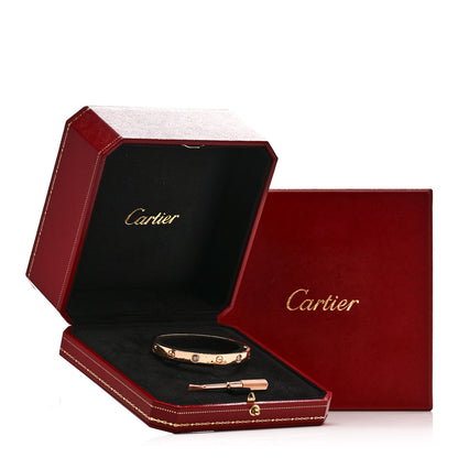 Cartier 18K Pink Gold 4 Diamond LOVE Bracelet 16 9 of 9