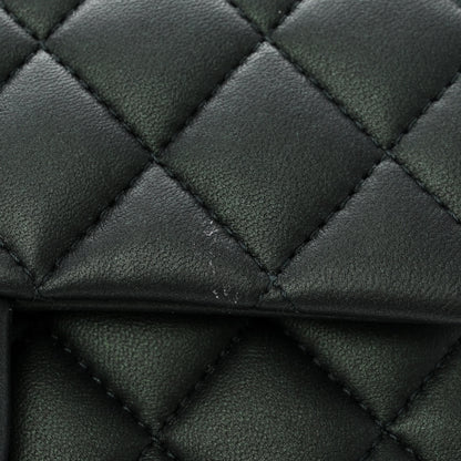Chanel Iridescent Lambskin Quilted Mini Top Handle Rectangular Flap Dark Green 11 of 11