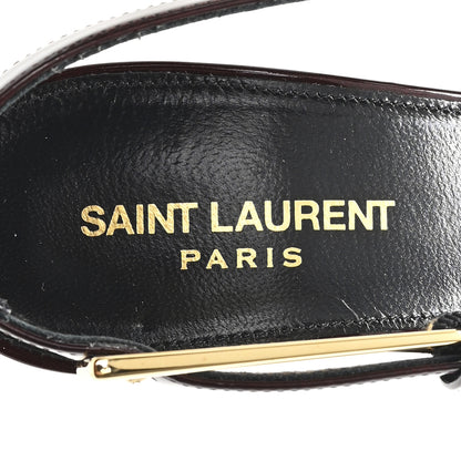 Saint Laurent Vernice Gloss Lee 75 Slingback Pumps 39 Marron Glacé 8 of 9