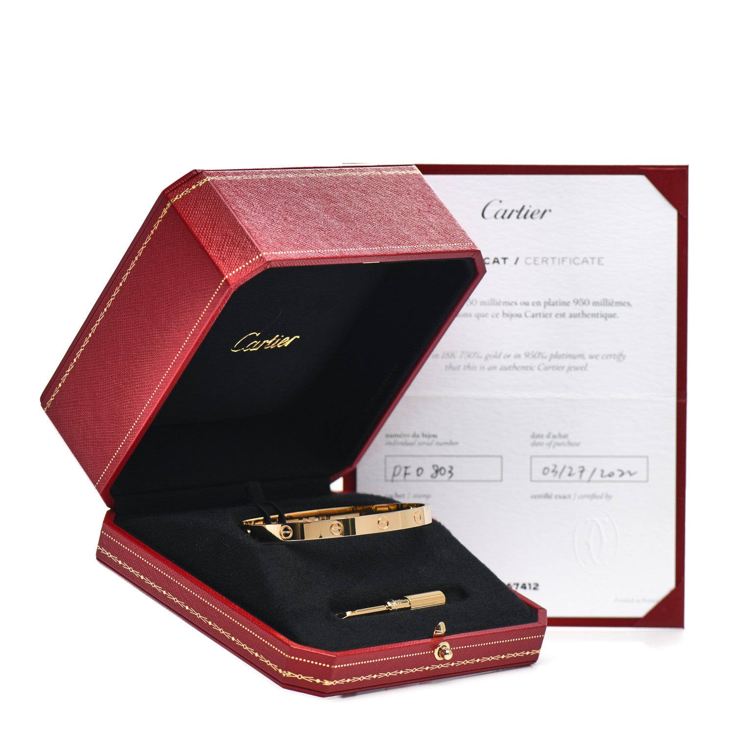 Cartier 18K Yellow Gold LOVE Bracelet 20 4 of 4