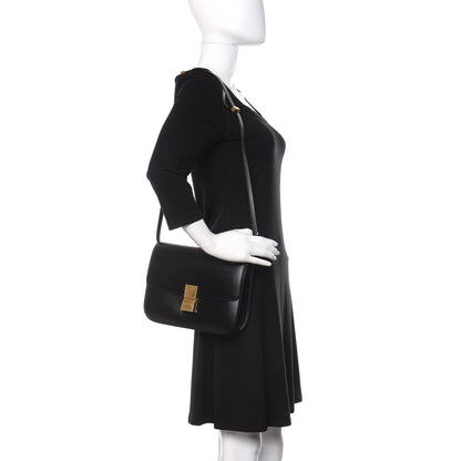 Celine Box Calfskin Medium Classic Box Flap Black 2 of 10