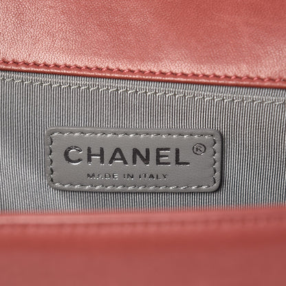 Chanel Lambskin Quilted Medium Boy Flap Dark Pink 6 of 16