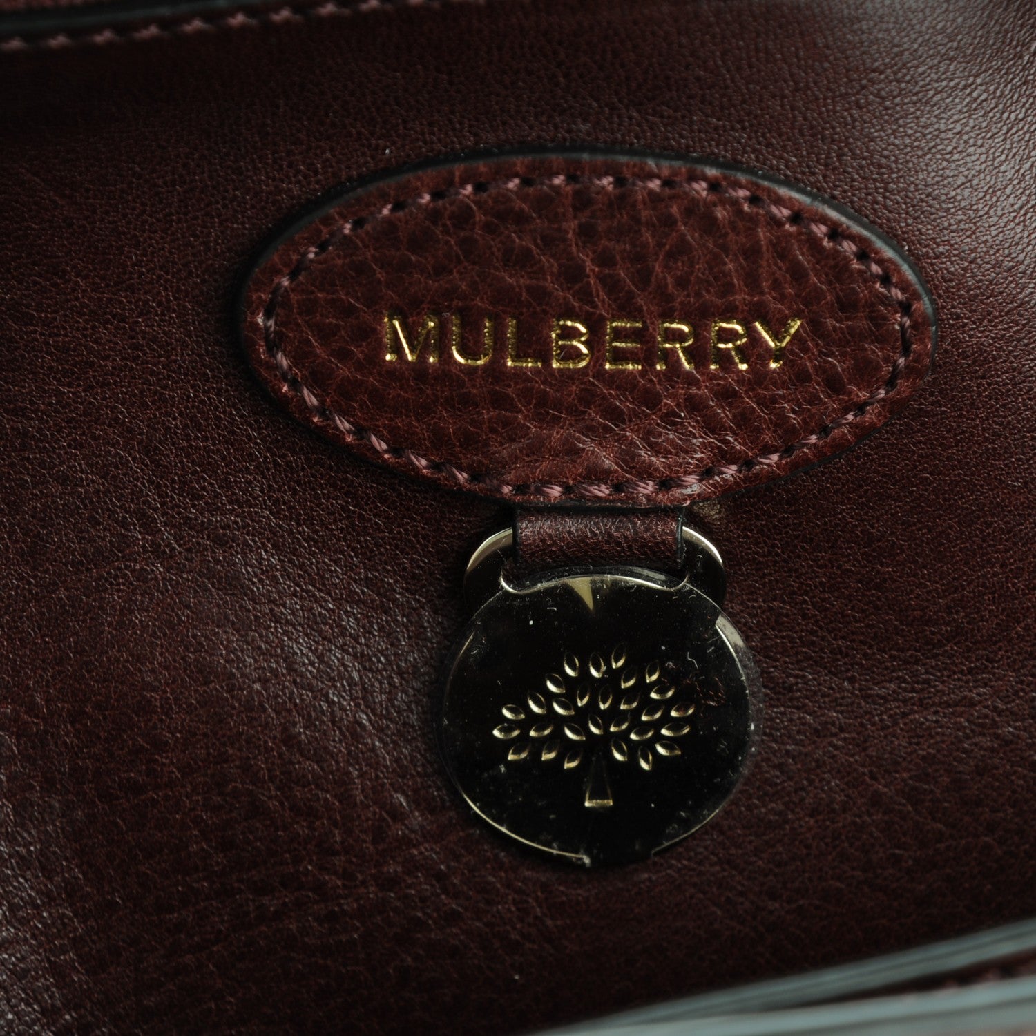Mulberry Natural Leather Small Bayswater Oxblood 6 of 7