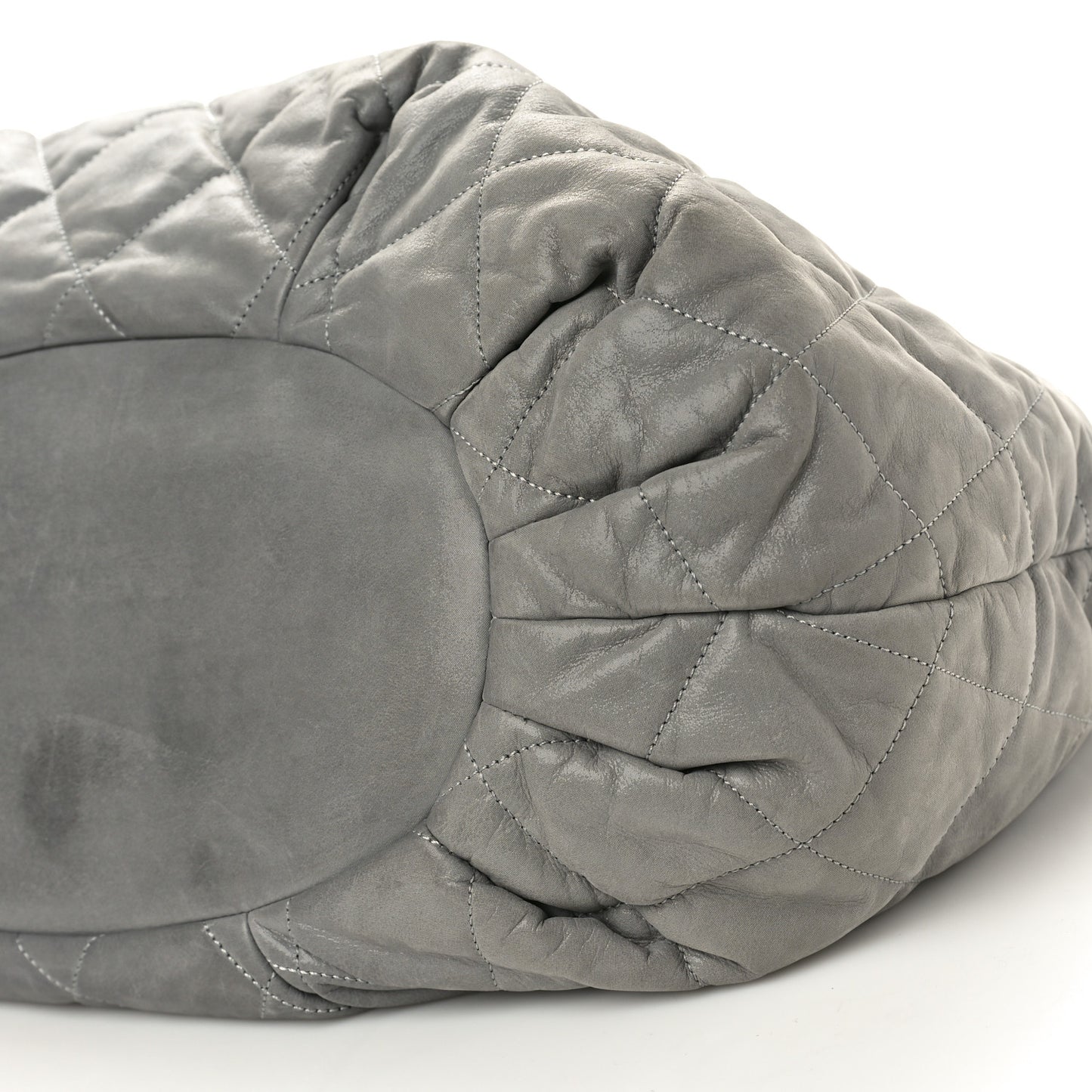 Iridescent Calfskin Quilted Large In The Mix Tote Grey