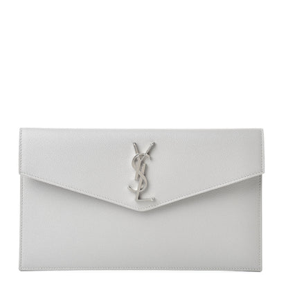 Saint Laurent Grain De Poudre Uptown Pouch Granite 1 of 8