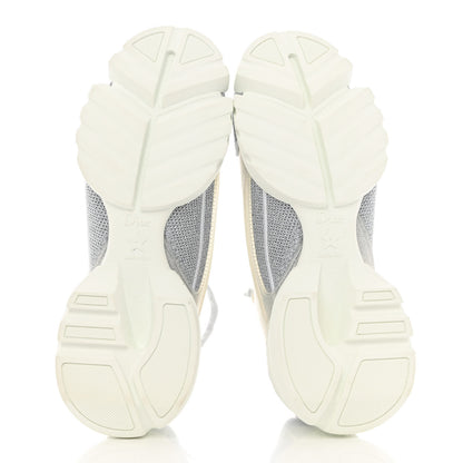 Christian Dior Laminated Knit D-Connect Sneakers 37 Silver 5 of 8