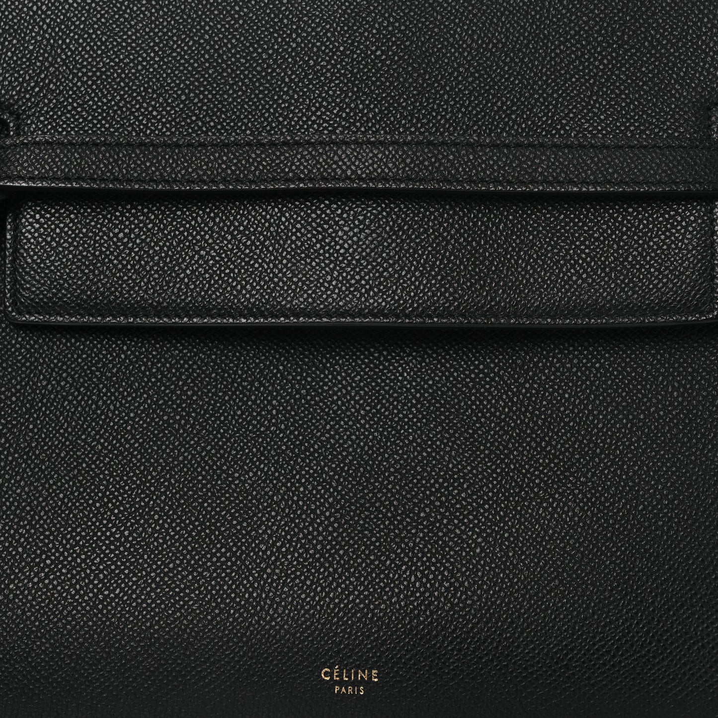 Grained Calfskin Mini Belt Bag Black