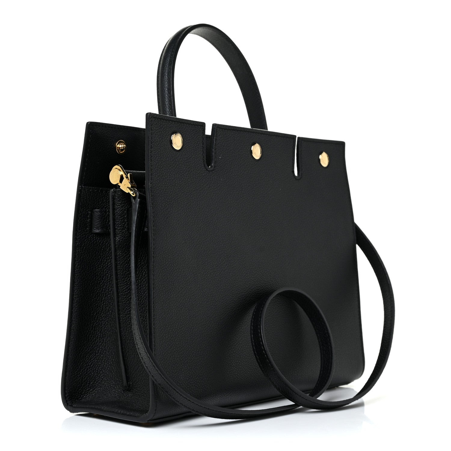 Burberry Grainy Calfskin Small Title Bag Black 3 of 11