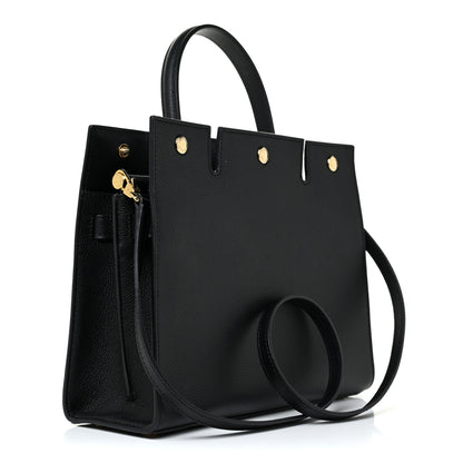 Burberry Grainy Calfskin Small Title Bag Black 3 of 11