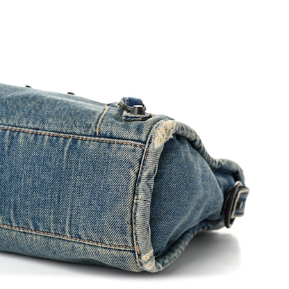Balenciaga Washed Denim Classic Hardware Small Le City Blue 10 of 11