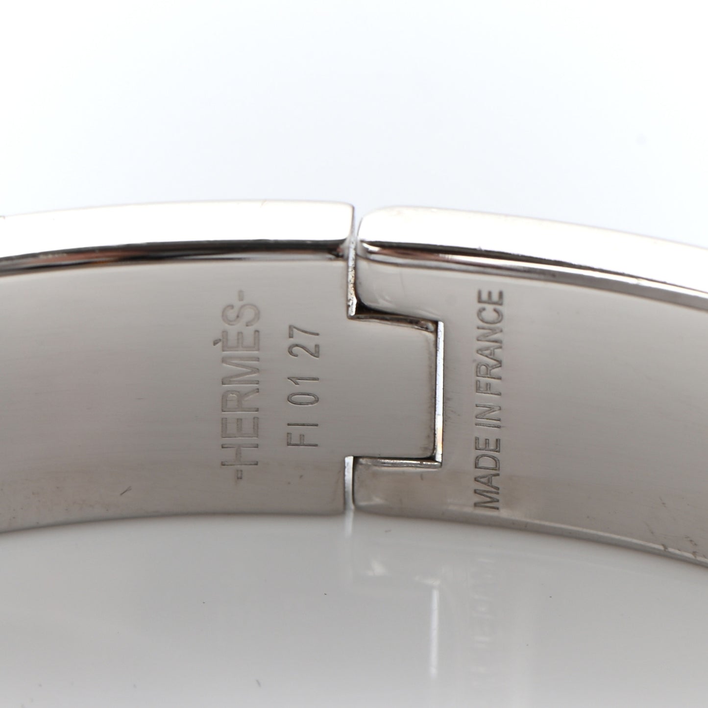 Enamel Narrow Clic Clac H Bracelet PM Marron Glace