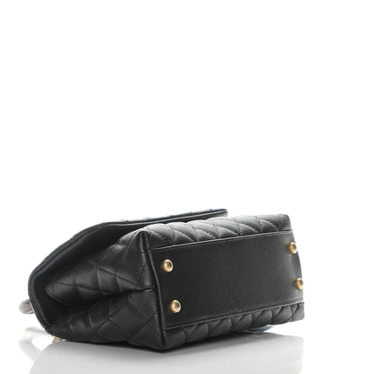 Chanel Caviar Lizard Quilted Mini Coco Handle Flap Black 4 of 7