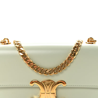 Celine Shiny Calfskin Triomphe Chain Shoulder Bag Jade 8 of 10