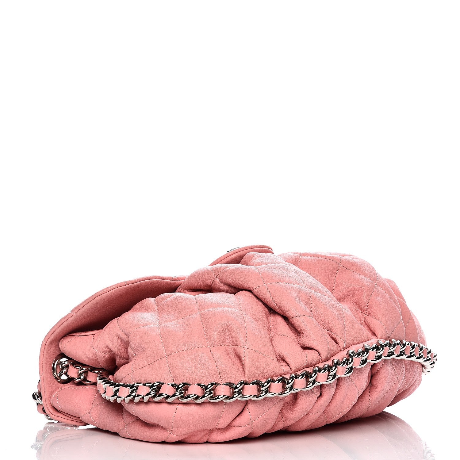 Chanel Washed Lambskin Quilted Medium Chain Around Messenger Pink 4 of 8