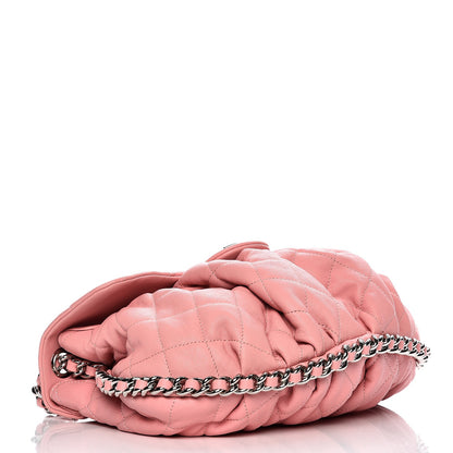 Chanel Washed Lambskin Quilted Medium Chain Around Messenger Pink 4 of 8