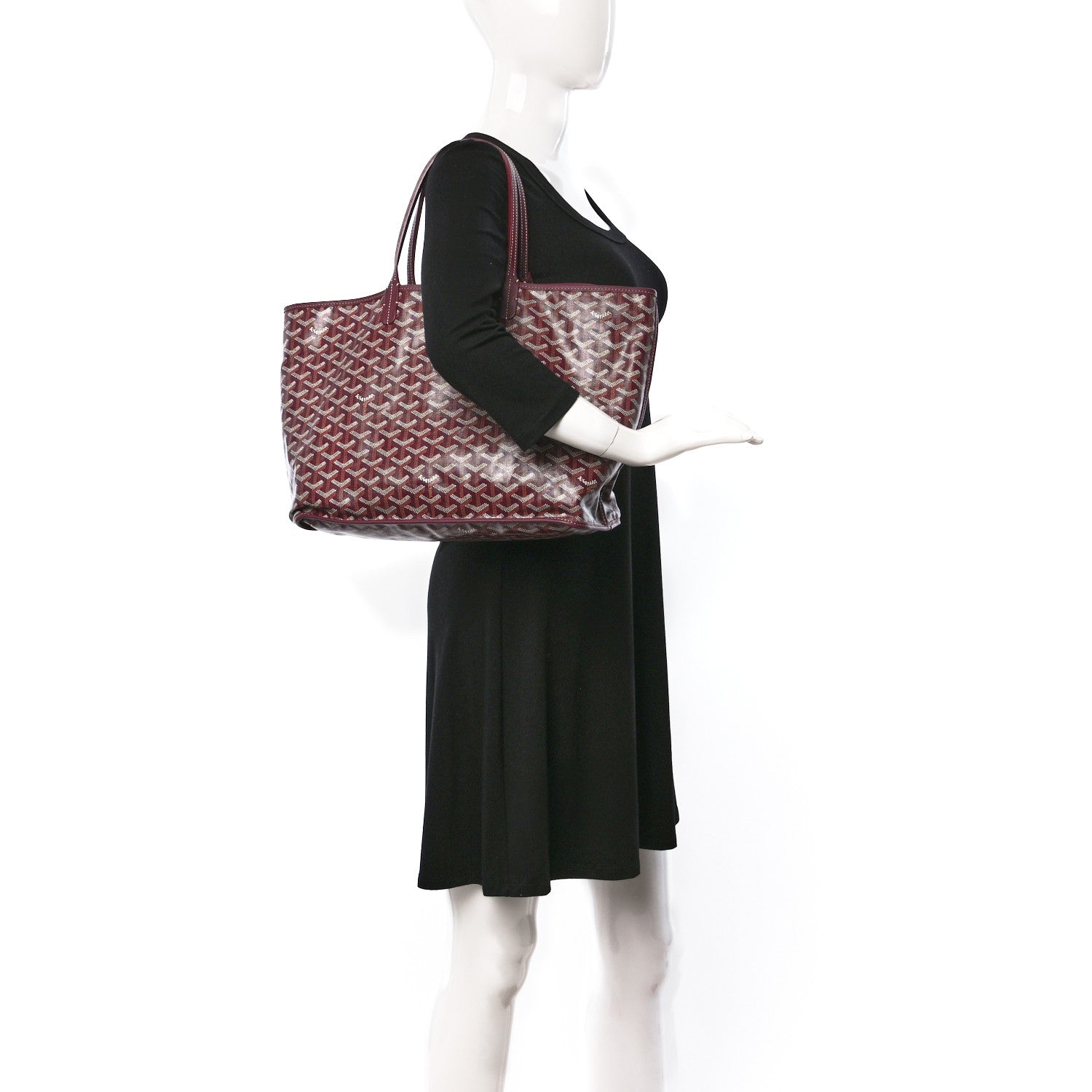 Goyard Goyardine Reversible Anjou PM Burgundy 2 of 16