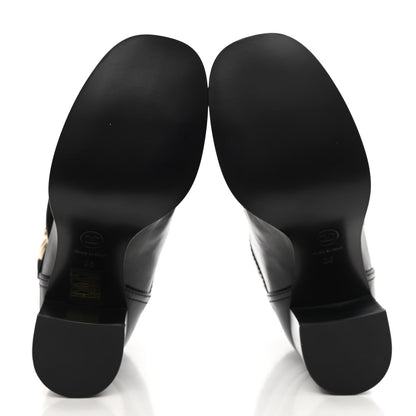 Chanel Calfskin Knit CC Short Boots 36 Black 5 of 11