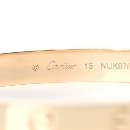 Cartier 18K Yellow Gold LOVE Bracelet 15 4 of 6
