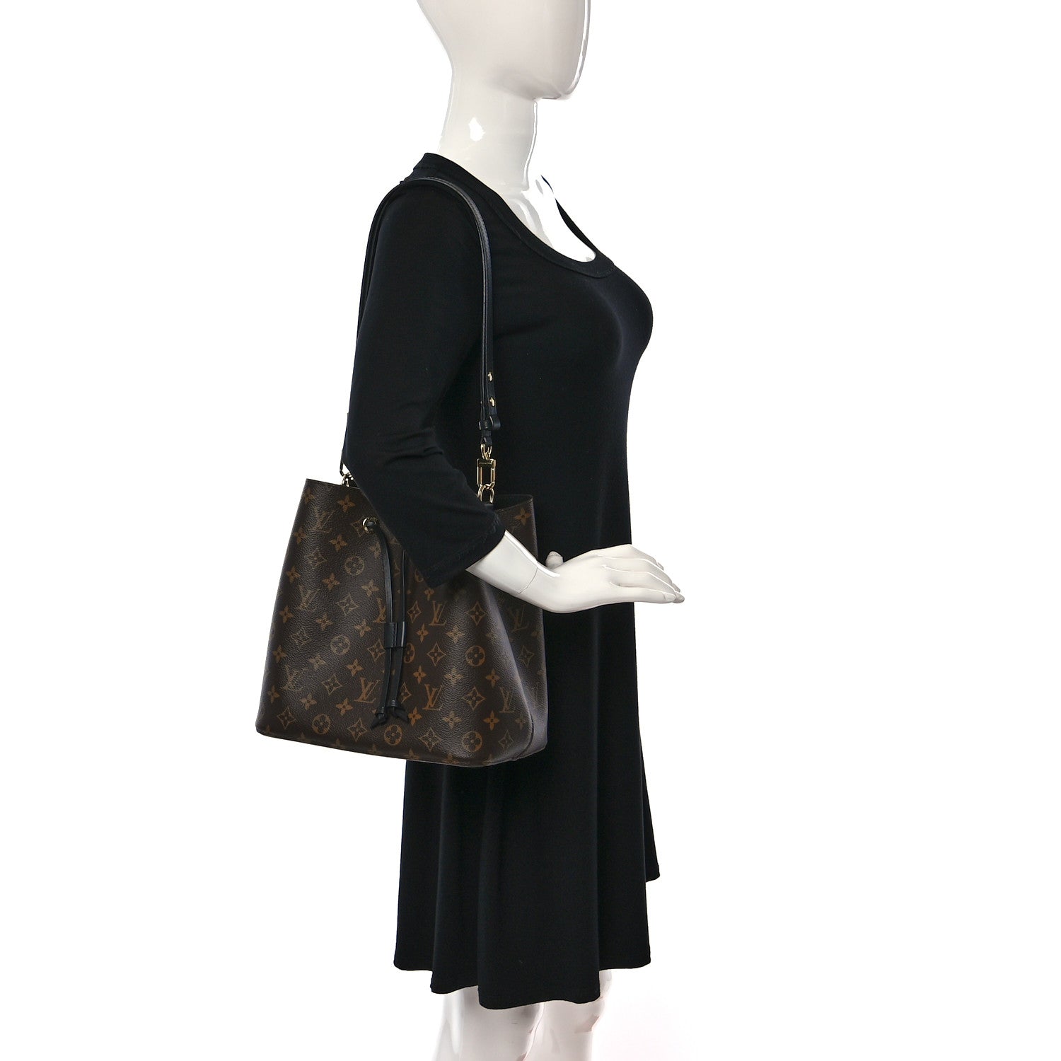 Louis Vuitton Monogram Neonoe MM Black 2 of 8