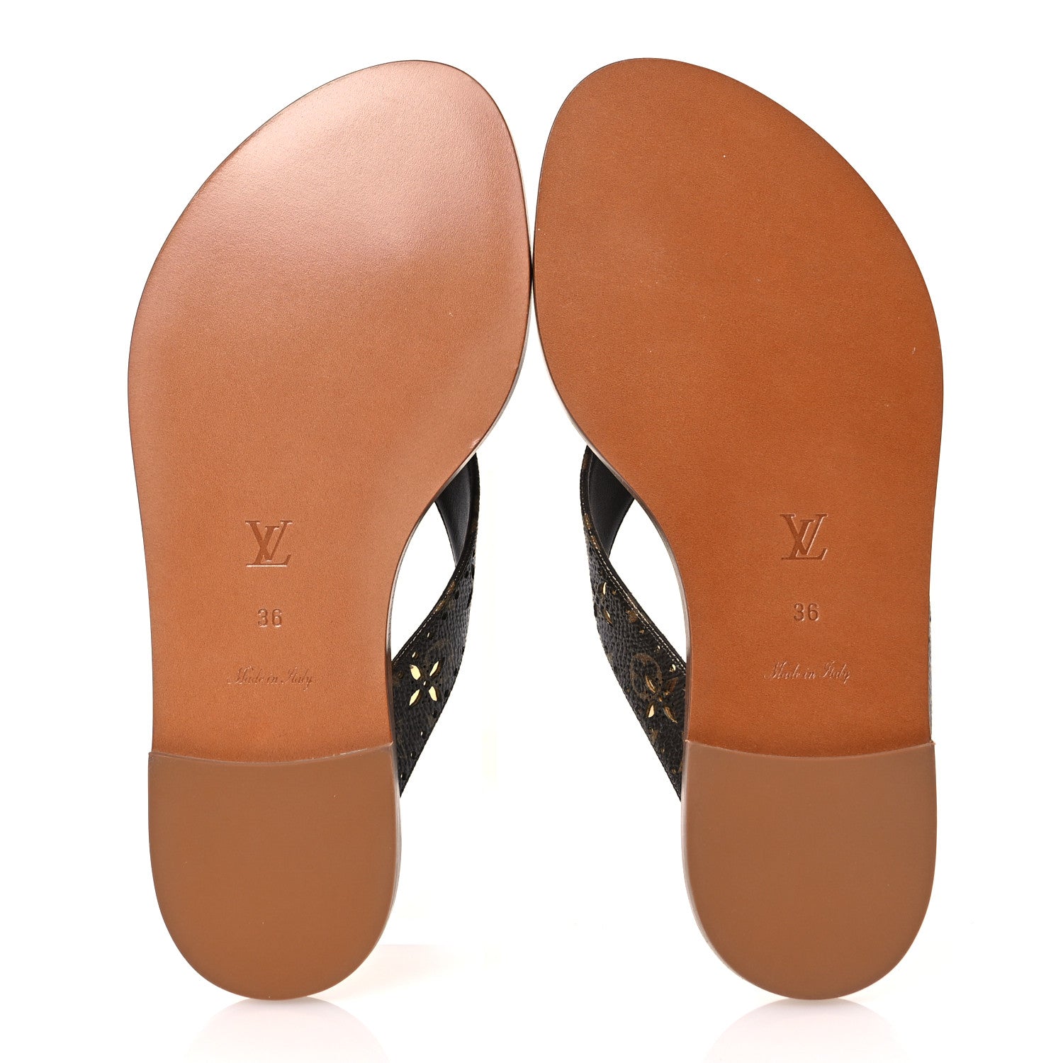 Louis Vuitton Monogram Sunny Flat Thong Sandals 36 Brown 7 of 13
