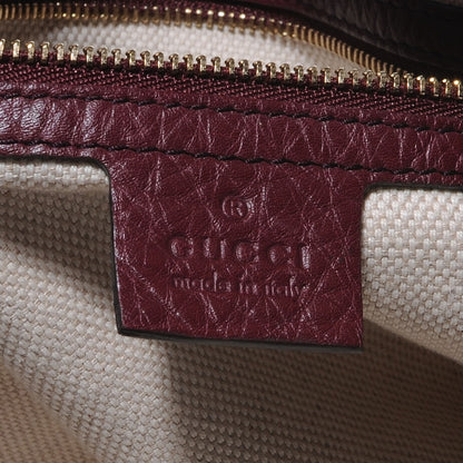 Gucci Pebbled Calfskin Large Soho Shoulder Bag Bordeaux 5 of 7