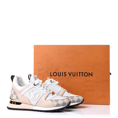 Louis Vuitton Calfskin Damier Azur Run Away Sneakers 38 White 11 of 11