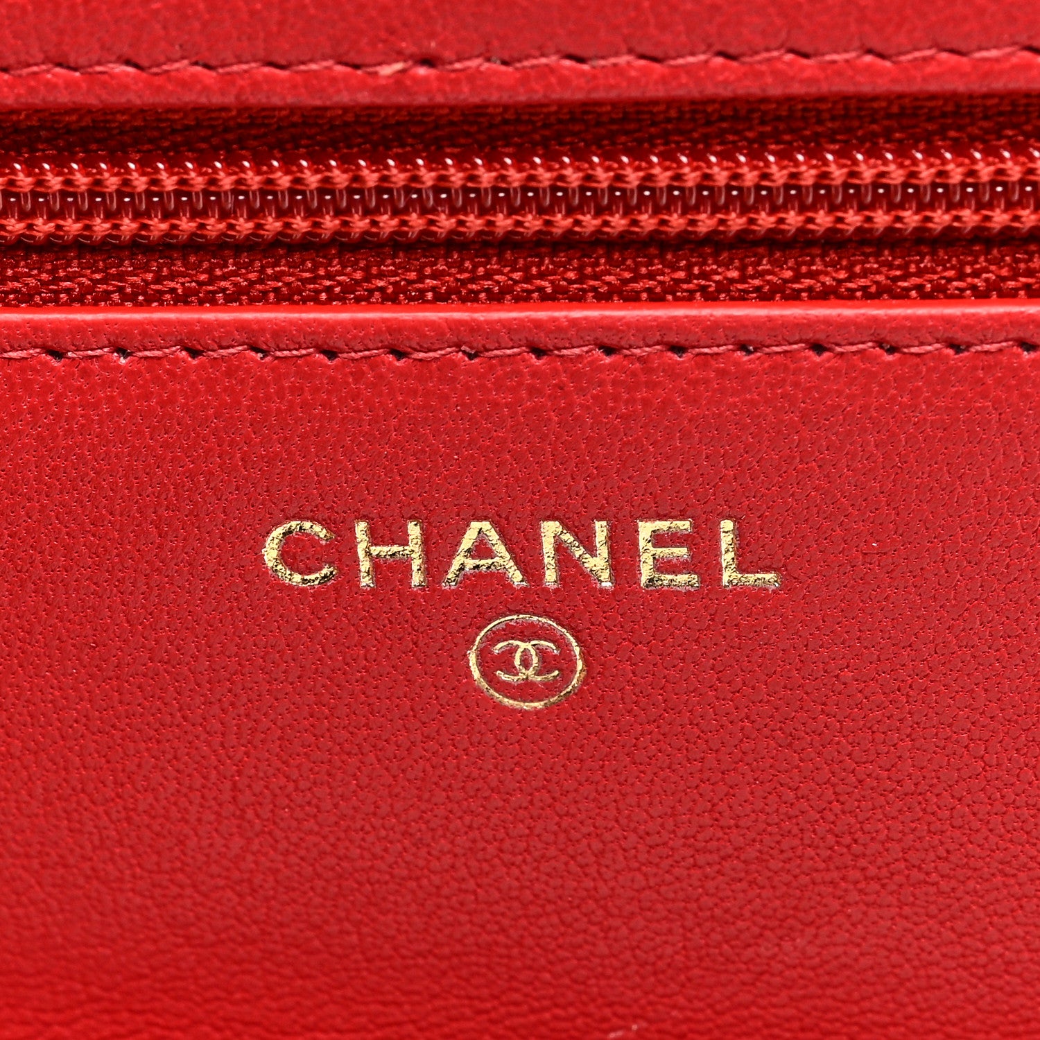 Chanel Lambskin Quilted Infinity Wallet On Chain WOC Red 6 of 10
