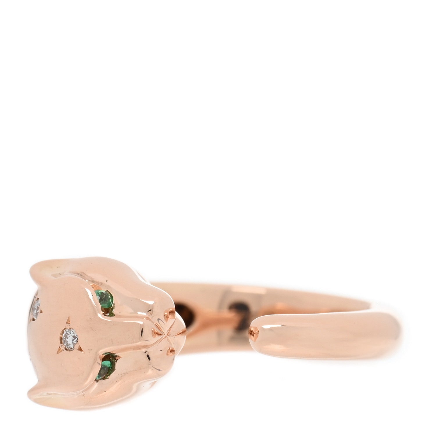 Anita Ko 18K Rose Gold Diamond Emerald Panther Ring 47 4 2 of 5