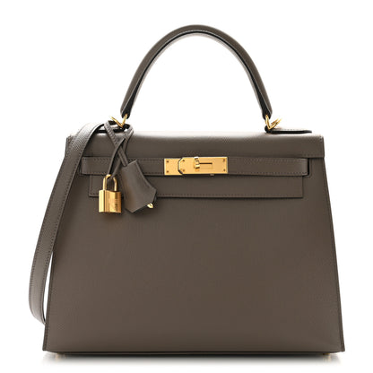 Hermes Epsom Kelly Sellier 28 Gris Etain 1 of 11