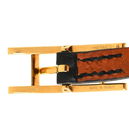 Hermes Chamonix Behapi Double Tour Bracelet Black Fauve 4 of 4
