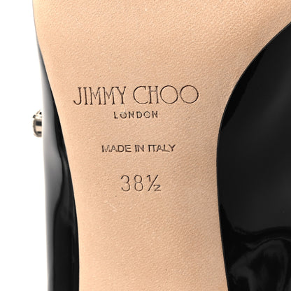 Jimmy Choo Patent Crystal Bing 65 Pumps 38.5 Black 6 of 9