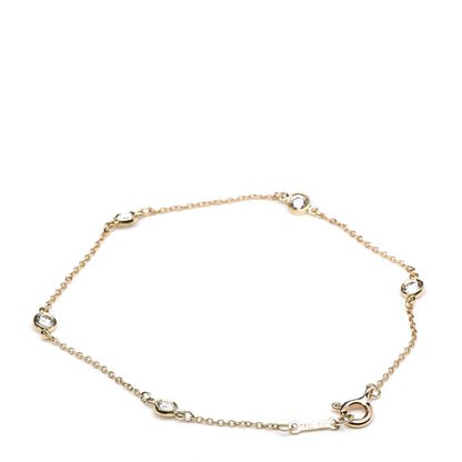 Tiffany 18K Yellow Gold Diamond .40ctw Elsa Peretti Diamonds by the Yard Station Bracelet 3 of 5