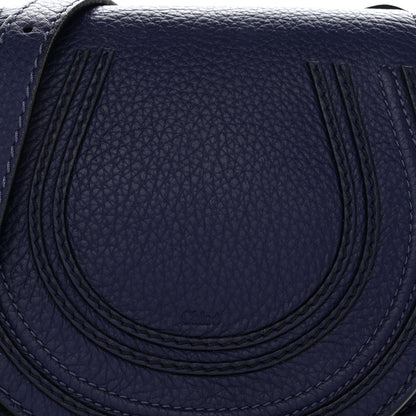 Chloe Calfskin Mini Marcie Round Crossbody Bag Storm Blue 6 of 10