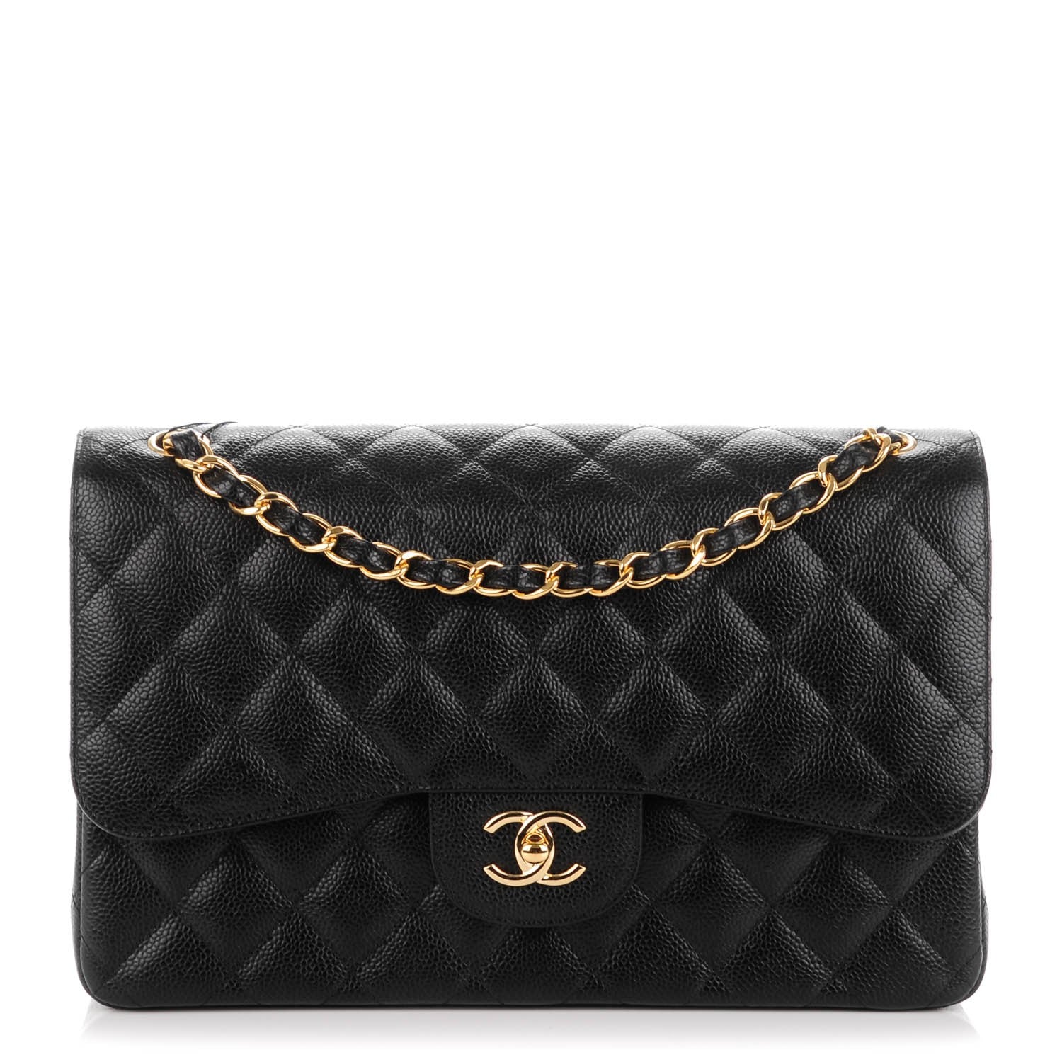 Chanel Caviar Quilted Jumbo Double Flap Black 1 of 7