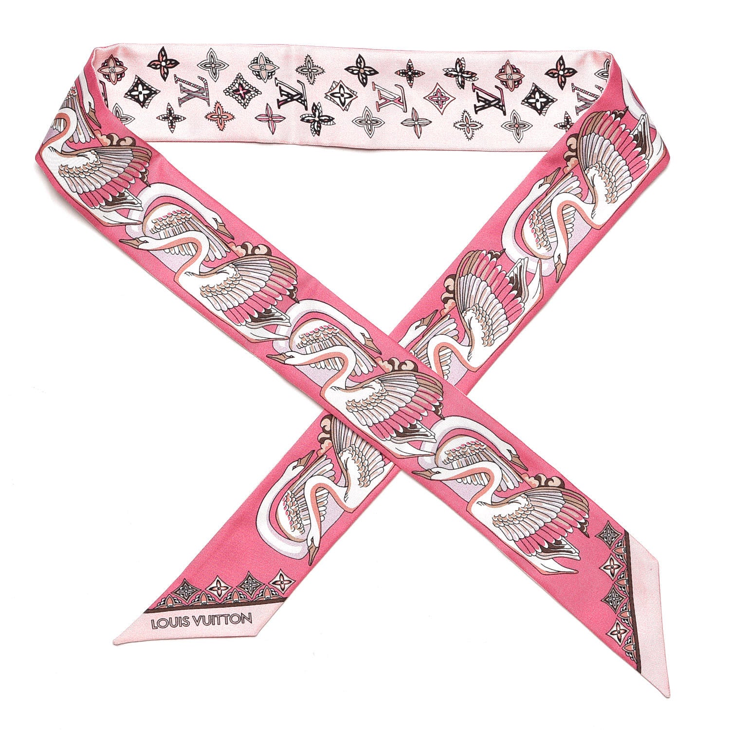 Louis Vuitton Silk Monogram Innocence BB Bandeau Rose 1 of 4