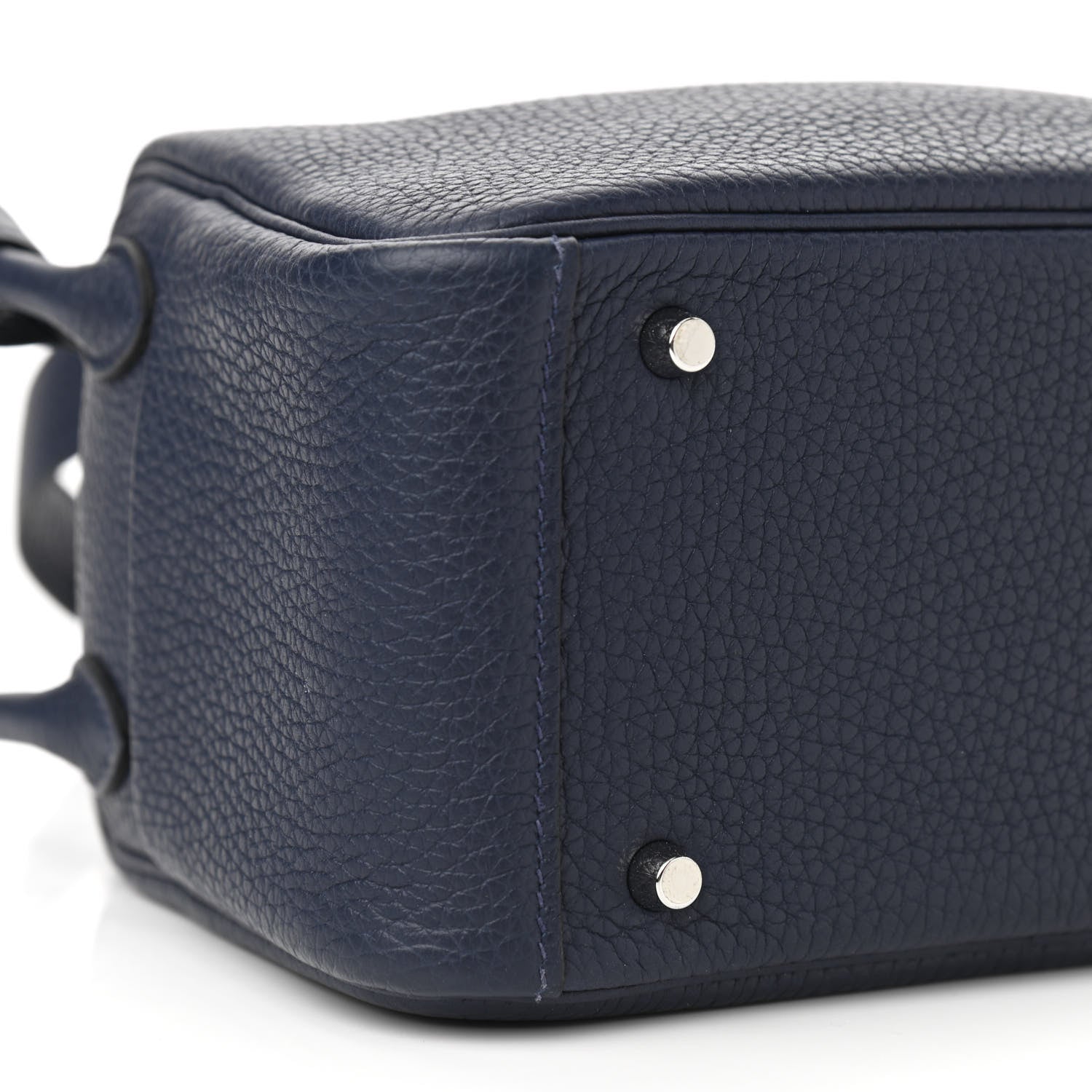 Hermes Taurillon Clemence Mini Lindy 20 Bleu Nuit 9 of 10