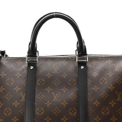 Louis Vuitton Monogram Macassar Keepall Bandouliere 55 6 of 9