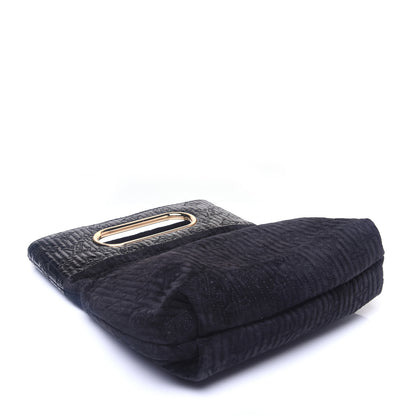 Louis Vuitton Suede Monogram Motard Afterdark Clutch Black 4 of 12