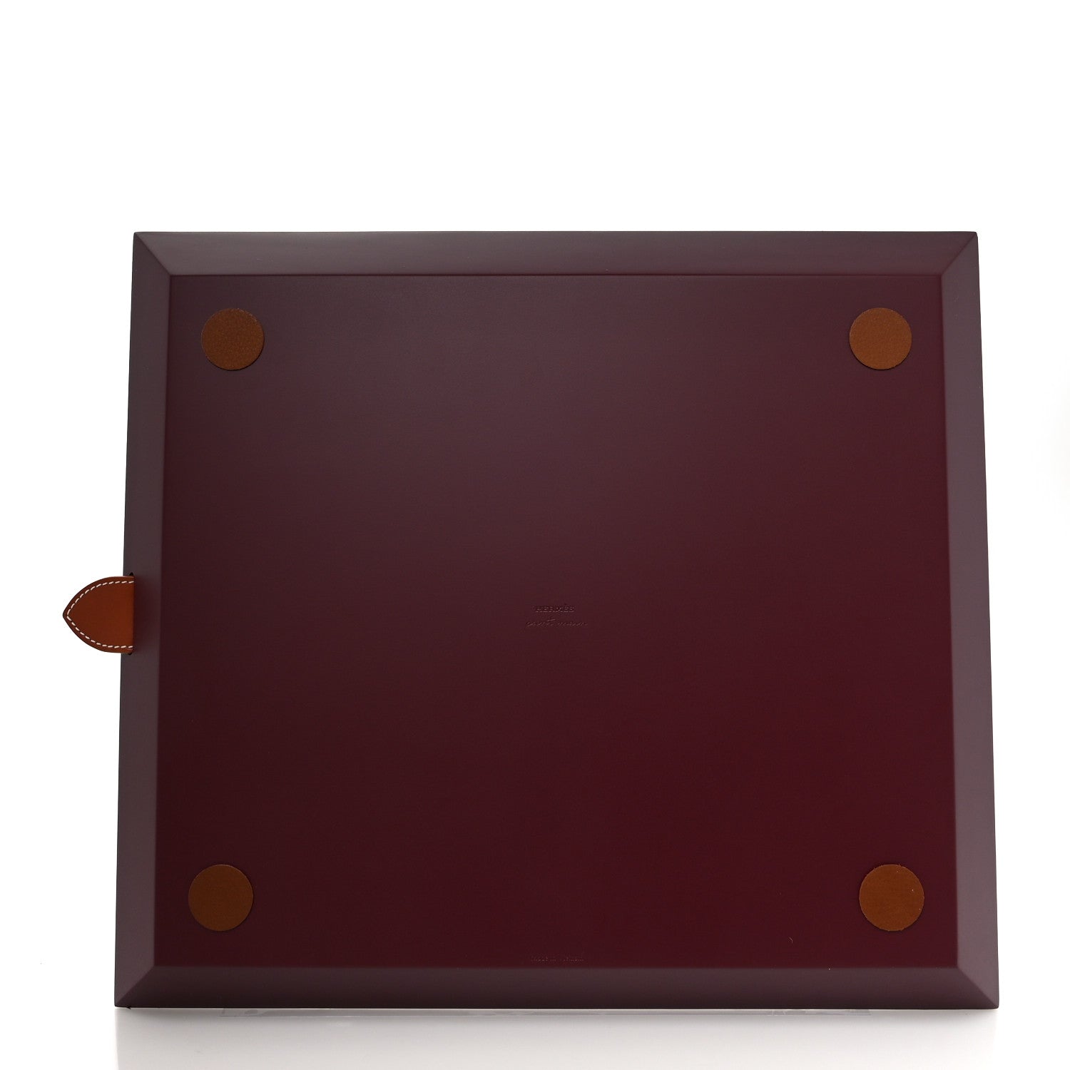 Hermes Lacquered Wood Taurillon Clemence Atrium Jaguar Dans Un Jardin Mexicain Tray Lie De Vin 3 of 5