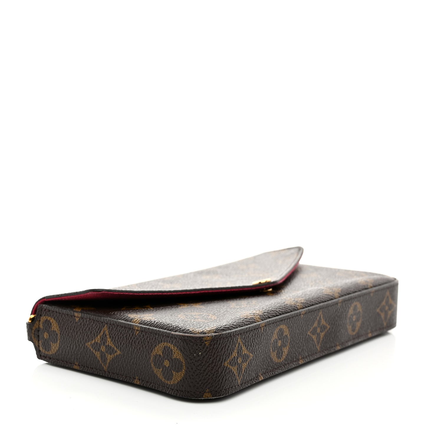 Monogram Pochette Felicie Chain Wallet Fuchsia