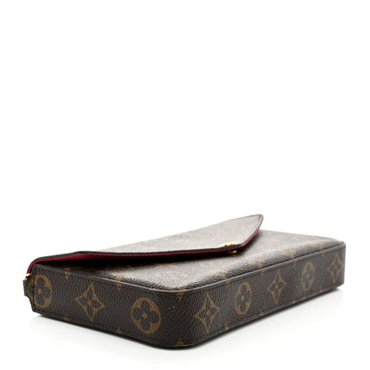 Louis Vuitton Monogram Pochette Felicie Chain Wallet Fuchsia 4 of 10