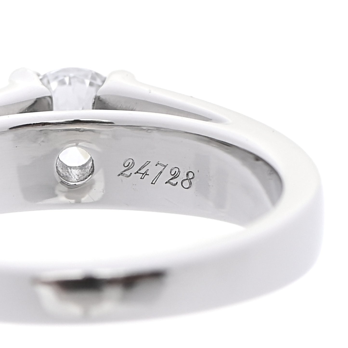 Platinum Diamond .42ct Griffe Solitaire Engagement Ring 48 4.5