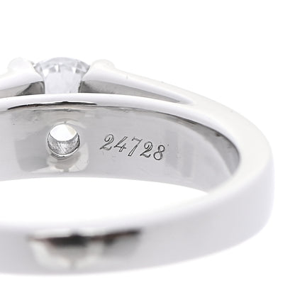 Bulgari Platinum Diamond .42ct Griffe Solitaire Engagement Ring 48 4.5 6 of 7
