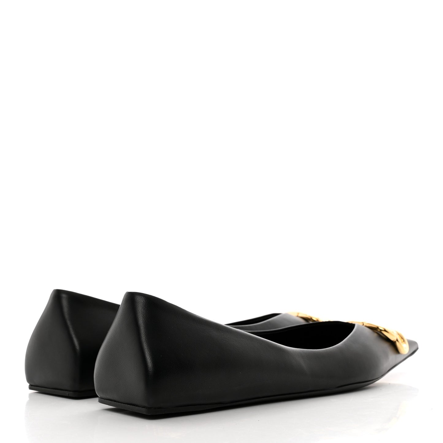 Nappa BB Knife Pointy Toe Ballerina Flats 40 Black