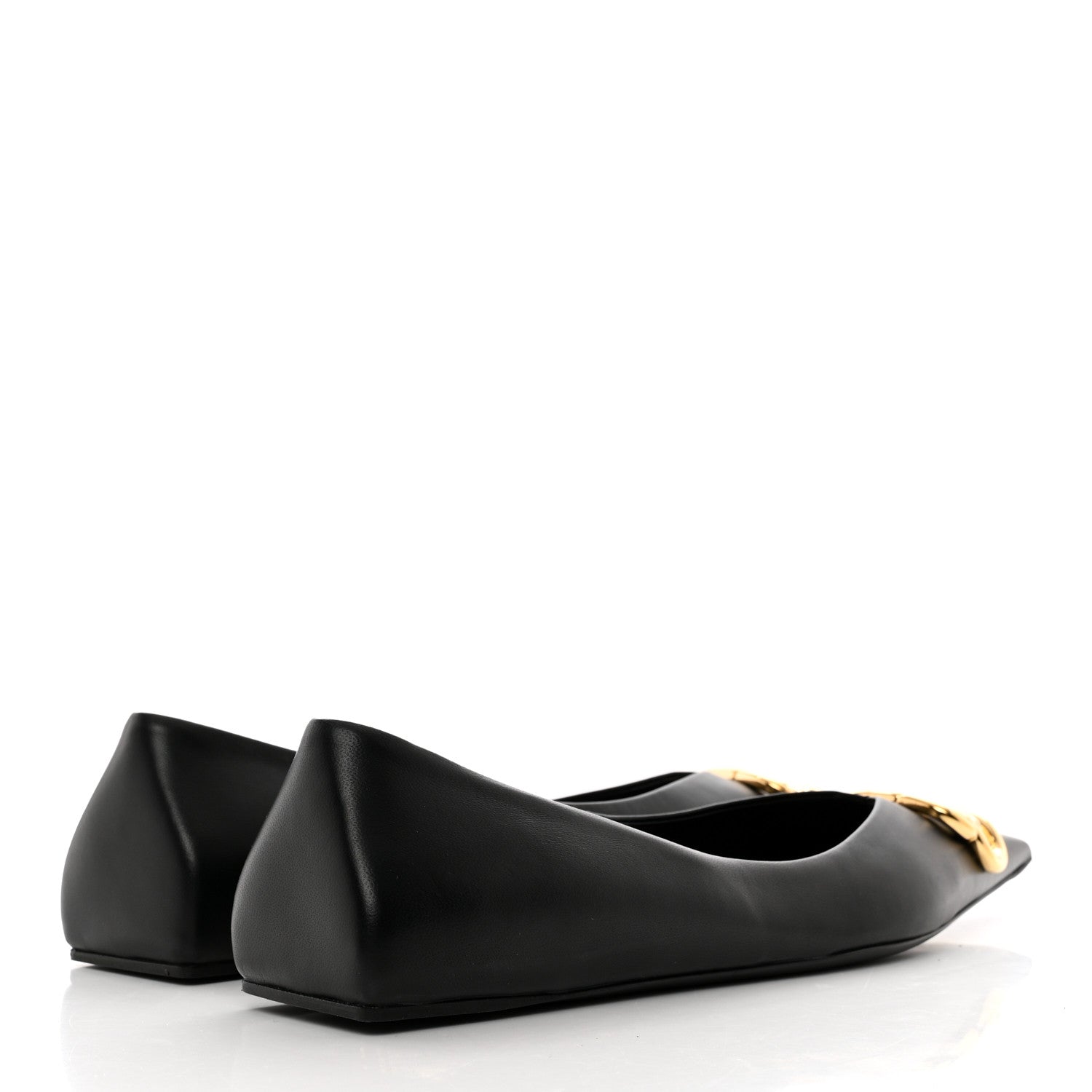 Balenciaga Nappa BB Knife Pointy Toe Ballerina Flats 40 Black 4 of 9