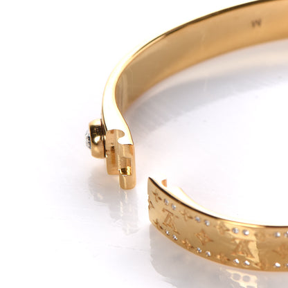 Louis Vuitton Brass Monogram Nanogram Cuff M Gold 6 of 6