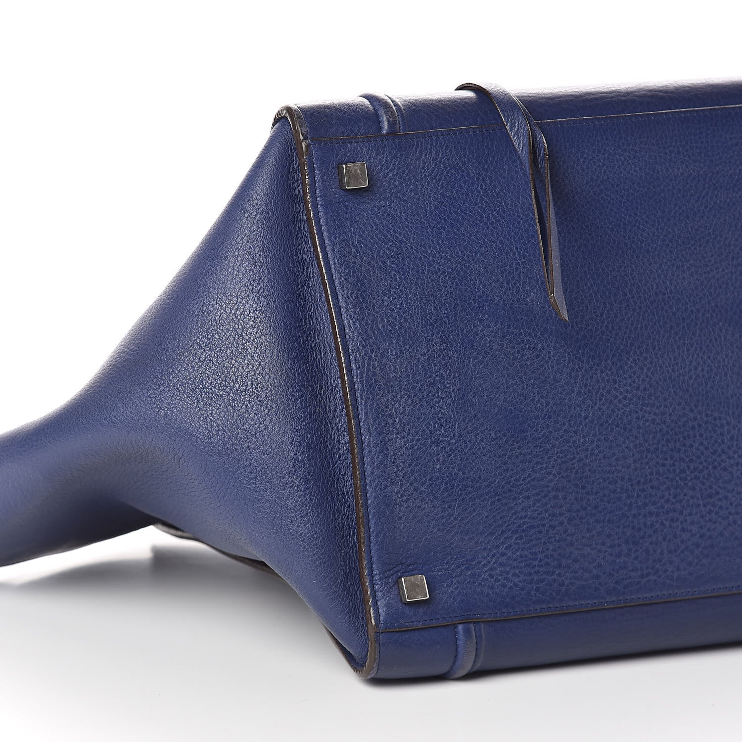 Celine Drummed Calfskin Medium Phantom Luggage Indigo 8 of 9